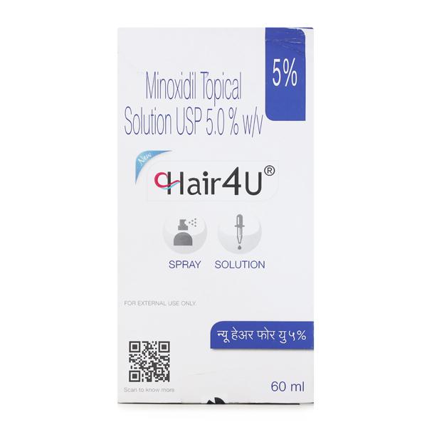 New Hair 4u 5% Spray/Solution 60ml Hair Solution