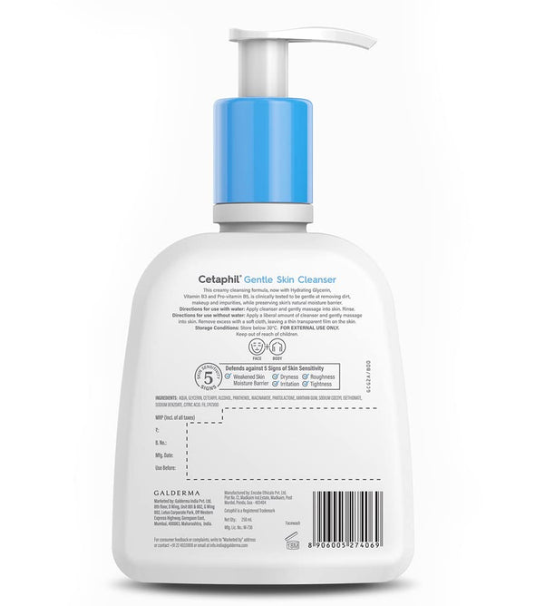 Dermatologist recommended cleanser - Cetaphil for sensitive skin