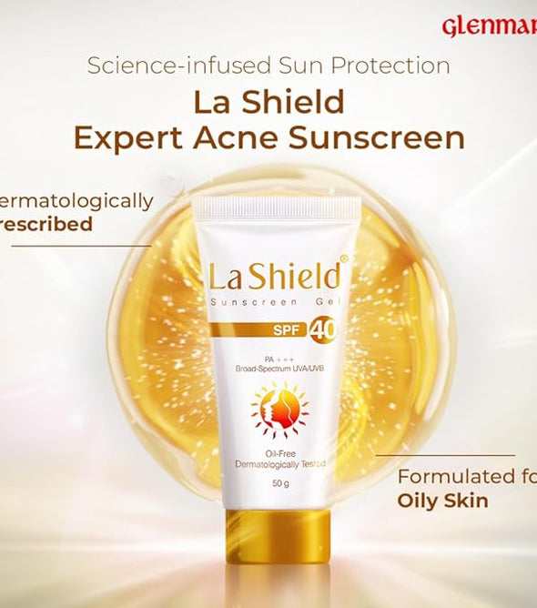 La Shield SPF 40 Sunscreen | Broad Spectrum UVA/UVB Protection Gel