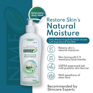 NMFe Moisturising Body Wash 450 ml with Aloe vera and Oat milk - medeasysave