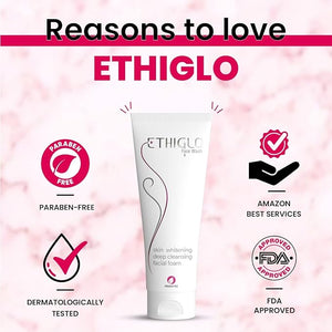 Ethiglo Skin whitening Face Wash (200ml) : It deep cleanses the skin and removes dead cells - medeasysave