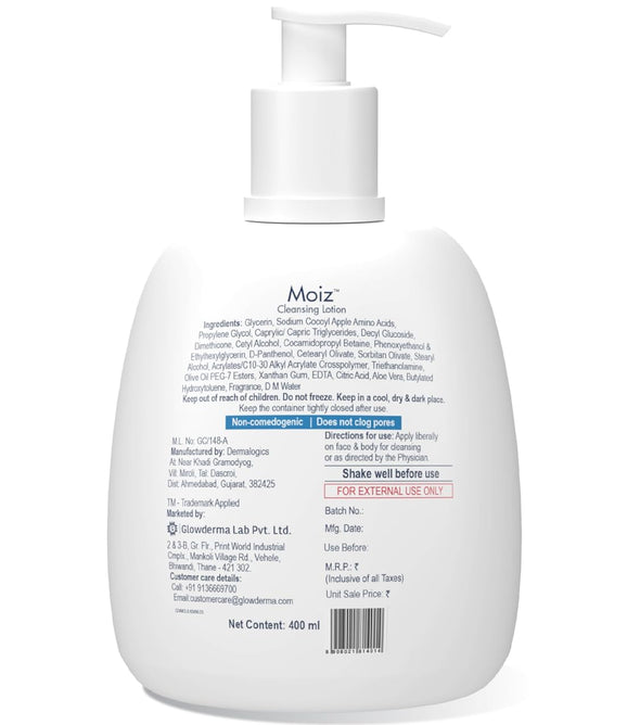 "Moiz Cleansing Lotion for Face & Body - 400ml"