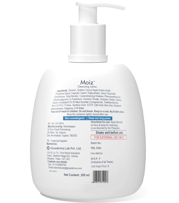 Moiz Cleansing Lotion for Face & Body - 200ml (Pack of 2) - medeasysave