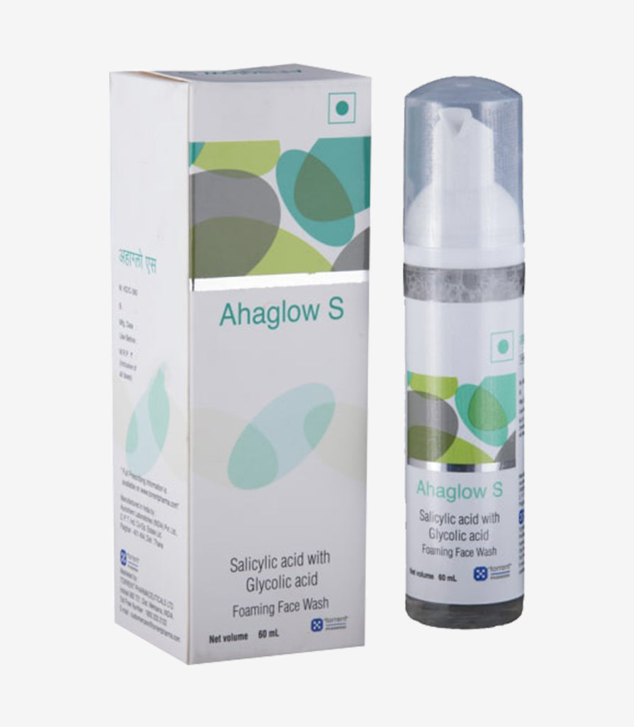 Ahaglow S Foaming Face Wash with Glycolic and Salicylic Acids - Buy Online at Medeasysave