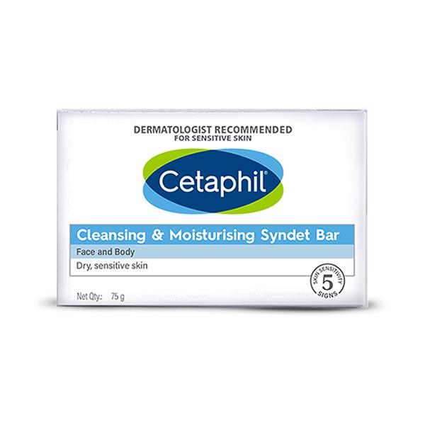 Cetaphil Bar 75gm (Pack of 2) - Syndet cleansing bar for sensitive skin