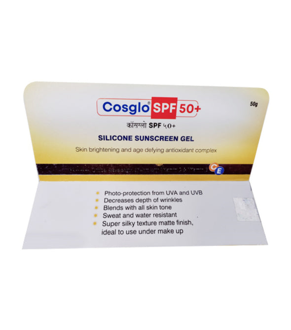 Cosglo SPF50+Silicone Sunscreen Gel (50Gm) - medeasysave