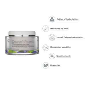 Dewsoft Premia Advanced Moisturizing Cream 50gm - Moisturizing Skincare