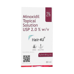 Hair 4U NEW 2% Spray/Solution 60ML – Effective Hair Regrowth Treatment (Pack of 2)